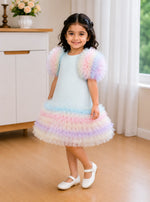 Iris Rainbow Ruffle Dress