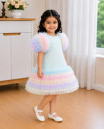Iris Rainbow Ruffle Dress