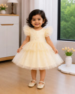 Marigold Pale Yellow Ruffle Dress