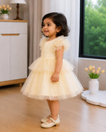 Marigold Pale Yellow Ruffle Dress