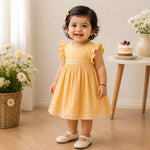 Pearl Lace Trim Dress — Pink